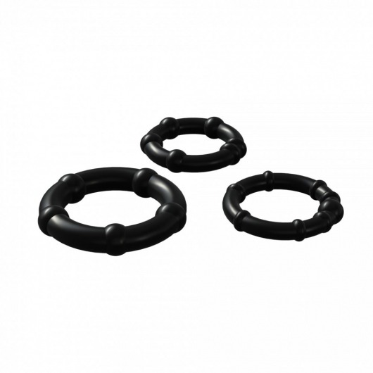 Набор из 3 черных эрекционных колец Babooom Ring Set - Adrien Lastic - в Туле купить с доставкой