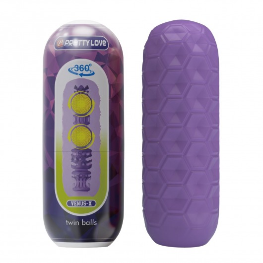 Фиолетовый мастурбатор Venus-X Twin balls - Baile - в Туле купить с доставкой