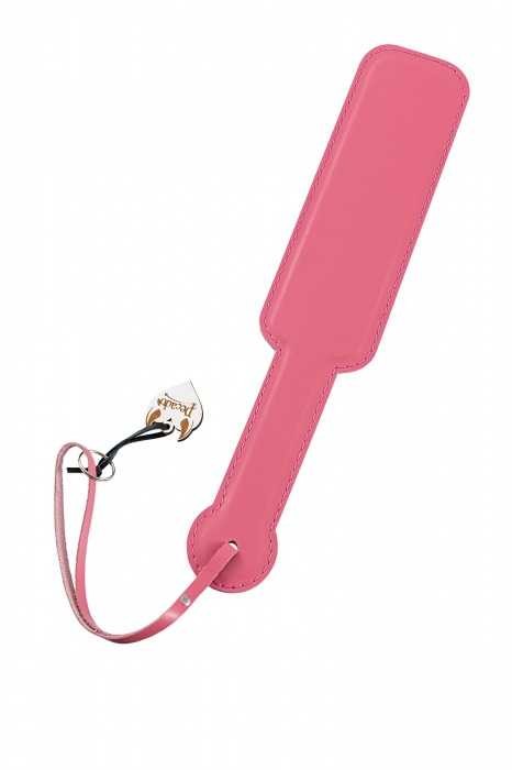 Розовый кожаный пэддл - 37 см. - Pecado - купить с доставкой в Туле