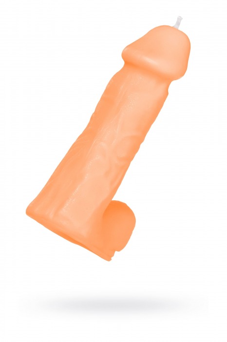 Оранжевая сувенирная свеча «Пенис» - Pecado - купить с доставкой в Туле