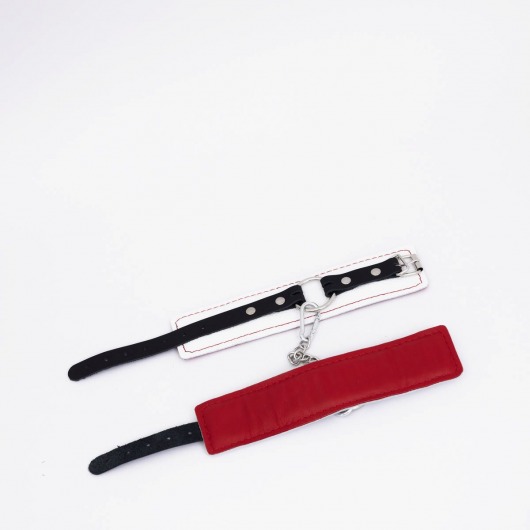 Бело-красные кожаные оковы - Crazy Handmade - купить с доставкой в Туле