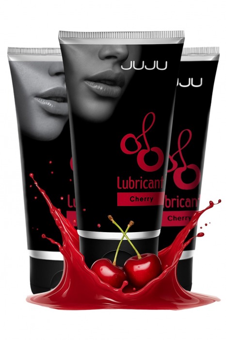 Набор из 3 съедобных лубрикантов JUJU со вкусом вишни - JuJu - купить с доставкой в Туле