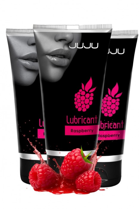 Набор из 3 съедобных лубрикантов JUJU со вкусом малины - JuJu - купить с доставкой в Туле