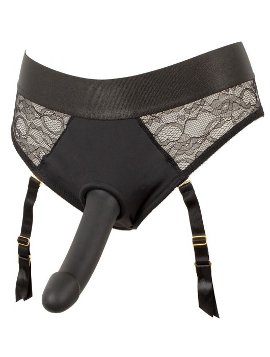 Черный женский страпон Strap-on Set: трусики и насадка - Orion - купить с доставкой в Туле