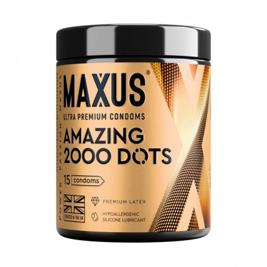 Точечные презервативы MAXUS 2000 Amazing Dots с железным кейсом - 15 шт. - Maxus - купить с доставкой в Туле