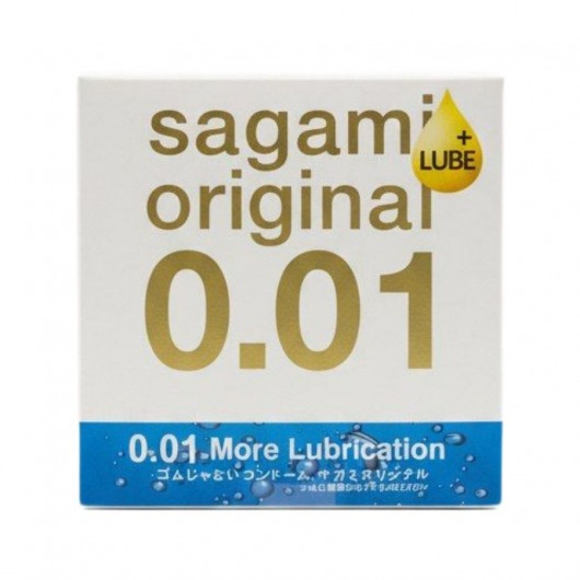 Увлажнённый презерватив Sagami Original 0.01 Extra Lub - 1 шт. - Sagami - купить с доставкой в Туле