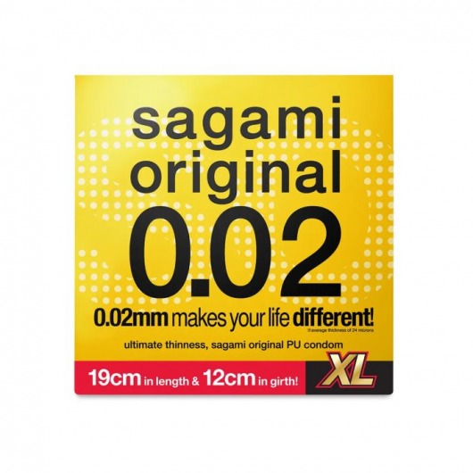 Презерватив увеличенного размера Sagami Original 0.02 XL-size - 1 шт. - Sagami - купить с доставкой в Туле