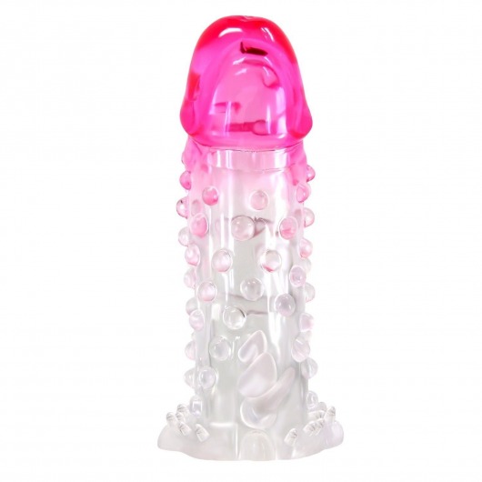 Прозрачно-розовая насадка на пенис Wilford - 13,5 см. - Baile - в Туле купить с доставкой