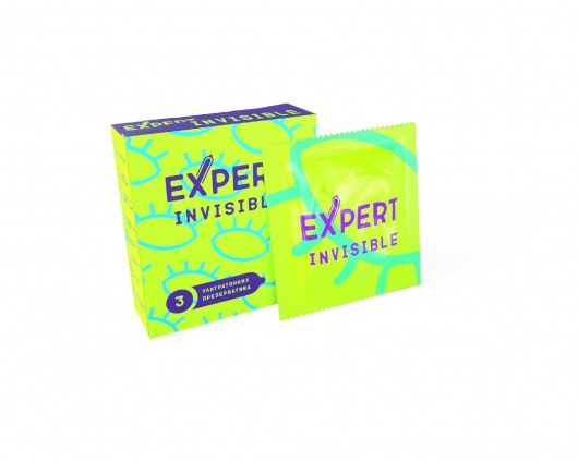 Ультратонкие презервативы Expert Invisible - 3 шт. - Expert - купить с доставкой в Туле