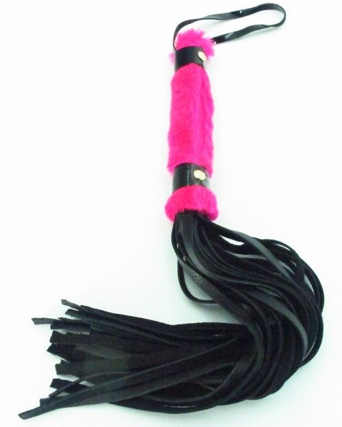 Нежная плеть с розовым мехом BDSM Light - 43 см. - БДСМ Арсенал - купить с доставкой в Туле