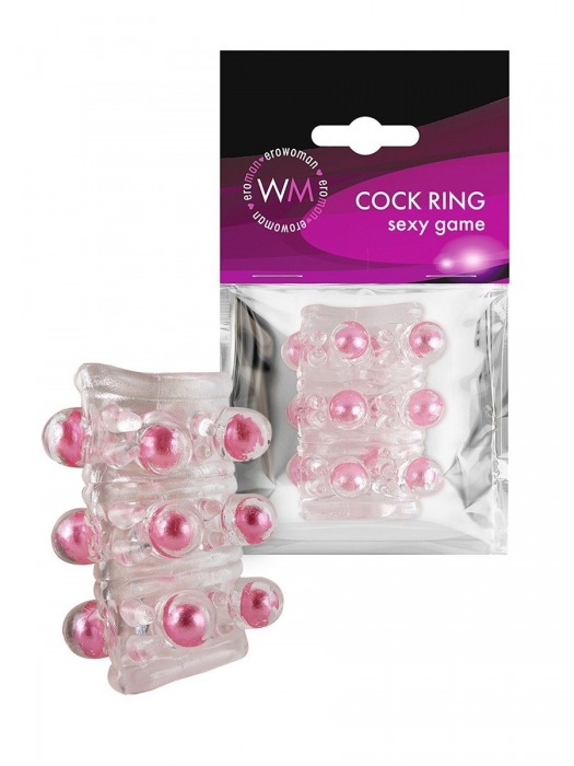 Прозрачная сквозная насадка на пенис с цветными шариками - Erowoman-Eroman - в Туле купить с доставкой