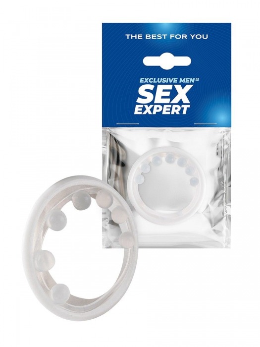 Эрекционное кольцо с мягкой стимулирующей насадкой - Sex Expert - в Туле купить с доставкой