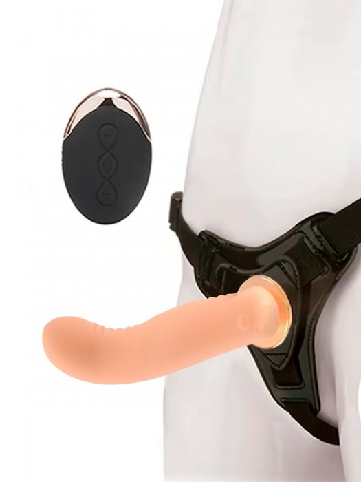 Женский вибрострапон со съемной насадкой и пультом ДУ - Erokay - купить с доставкой в Туле