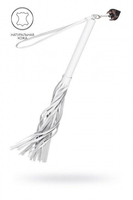 Белая кожаная плеть - 50 см. - Pecado - купить с доставкой в Туле