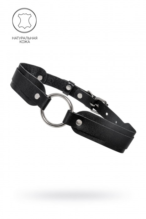 Черный кожаный чокер-ошейник со скруглёнными углами - Pecado - купить с доставкой в Туле