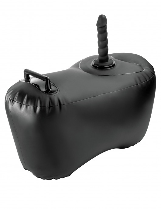 Черное надувное кресло с платформой для фиксации дилдо Body Dock Inflatable Love Seat - Pipedream - купить с доставкой в Туле