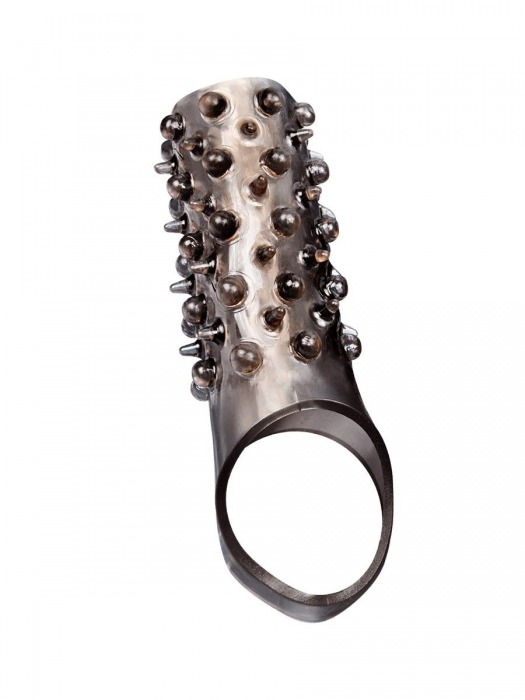 Дымчатая насадка на пенис с шипами и выпуклостями - 12,5 см. - Sex Expert - в Туле купить с доставкой