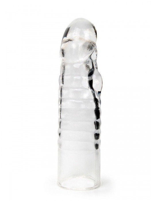 Прозрачная закрытая насадка на член - 15 см. - Sex Expert - в Туле купить с доставкой