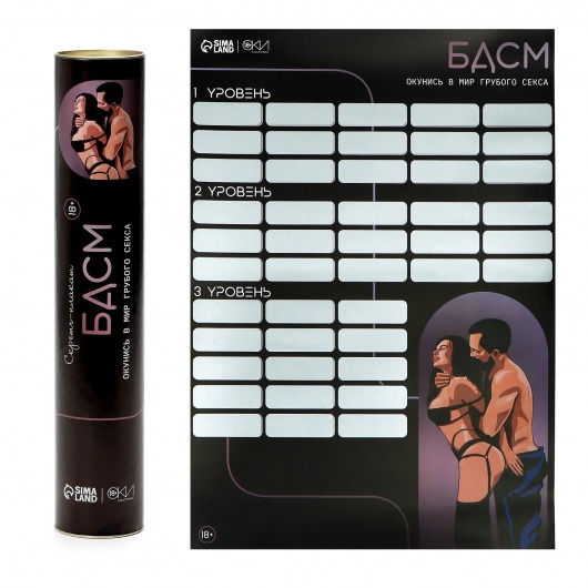 Плакат для двоих со скретч-слоем «БДСМ» - Сима-Ленд - купить с доставкой в Туле