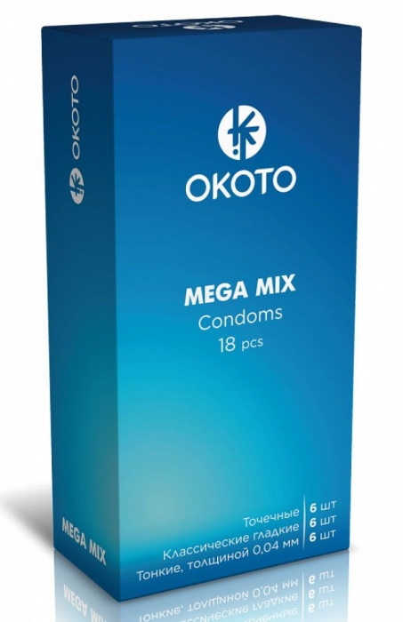 Презервативы OKOTO Mega Mix - 18 шт. - Sitabella - купить с доставкой в Туле