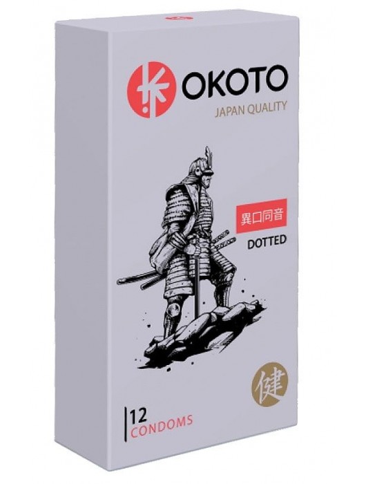 Точечные презервативы OKOTO Dotted - 12 шт. - Sitabella - купить с доставкой в Туле