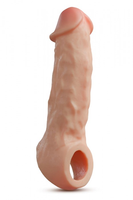 Телесная насадка-удлинитель Intrepid 9.25 Inch Realistic Penis Extender Sleeve - 23,5 см. - Blush Novelties - в Туле купить с доставкой