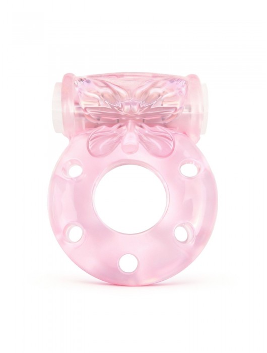 Розовое эрекционное виброкольцо с бабочкой - 1137 - в Туле купить с доставкой