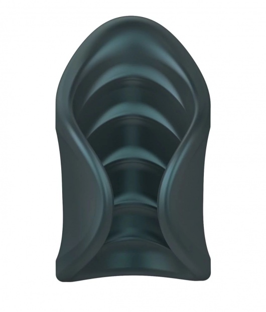 Серый сквозной мастурбатор с вибрацией Manwan Starter - Manwan - в Туле купить с доставкой