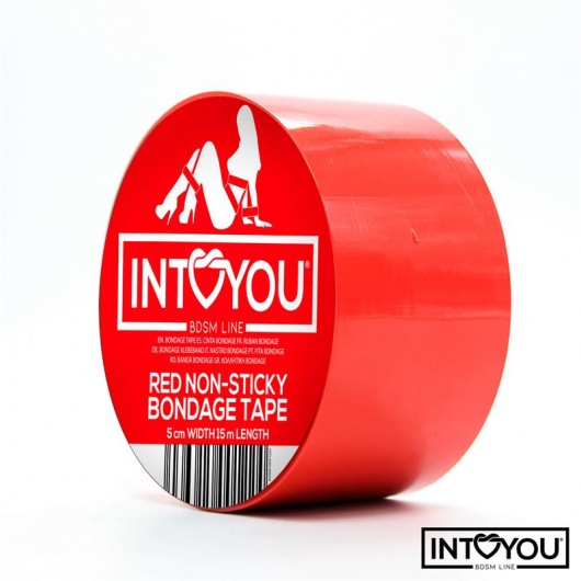 Красный скотч для фиксации Non-Sticky Bondage Tape - 15 м. - Intoyou - купить с доставкой в Туле