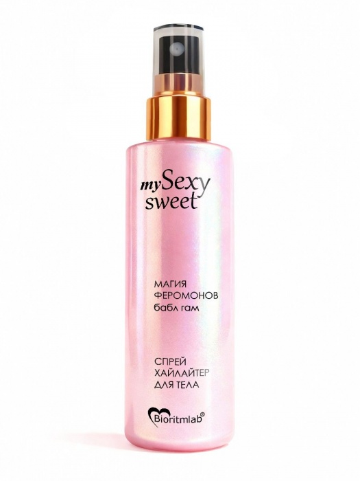 Спрей хайлайтер для тела Sexy Sweet с ароматом бабл-гам, шиммером и феромонами - 200 мл. -  - Магазин феромонов в Туле