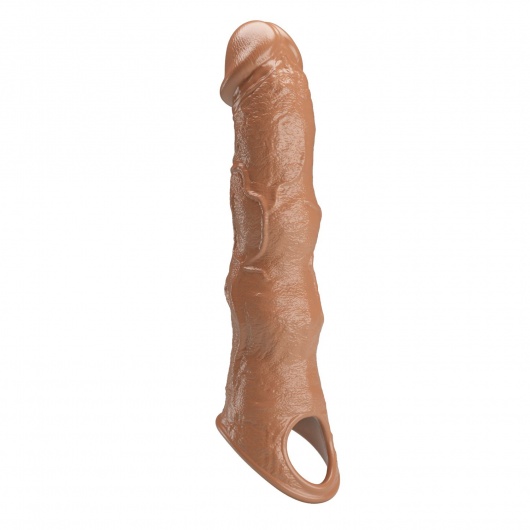 Карамельный фаллоудлинитель с 3 вставками - 28 см. - Baile - в Туле купить с доставкой