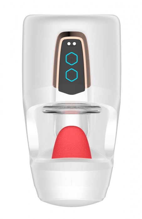 Белый мастурбатор с язычком и возвратно-поступательными движениями - Secwell - в Туле купить с доставкой