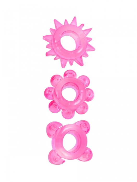 Комплект из 3 розовых эрекционных колец - Erowoman-Eroman - в Туле купить с доставкой