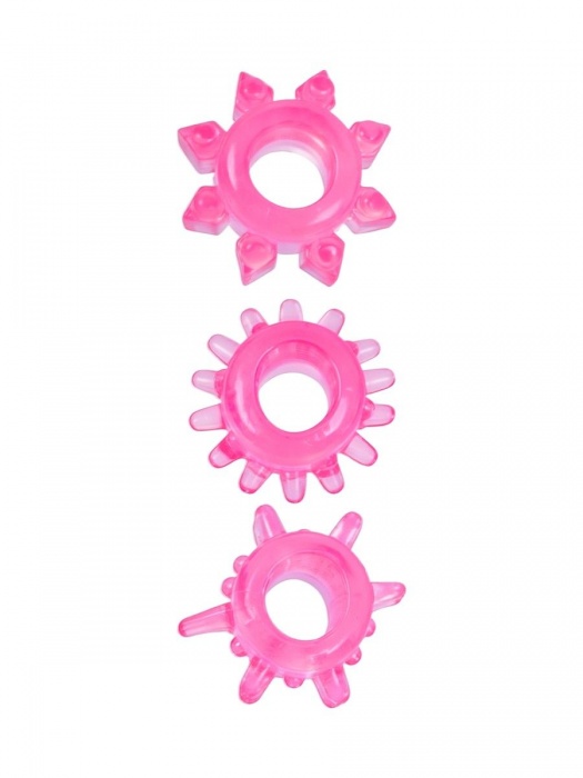Комплект из трех розовых эрекционных колец - Erowoman-Eroman - в Туле купить с доставкой