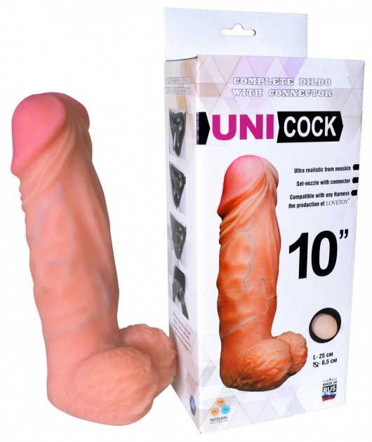 Фаллическая насадка Харнесс UNICOCK 10  - 25 см. - LOVETOY (А-Полимер) - купить с доставкой в Туле