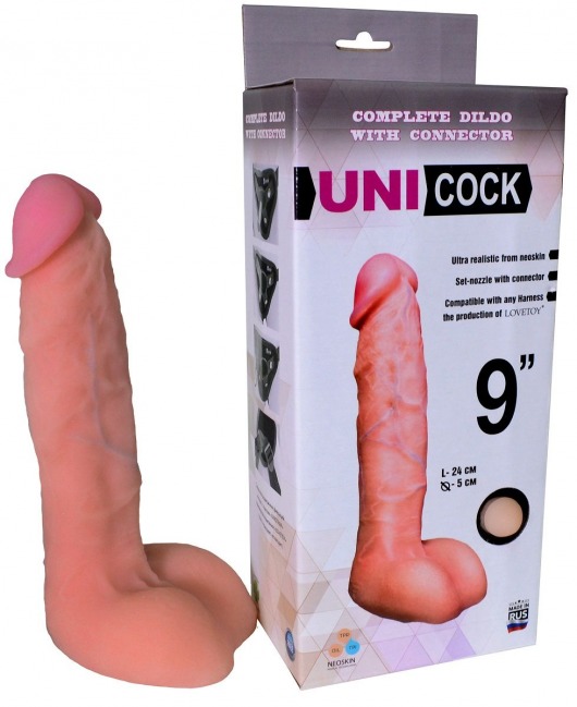 Фаллическая насадка Харнесс UNICOCK 9  - 24 см. - LOVETOY (А-Полимер) - купить с доставкой в Туле