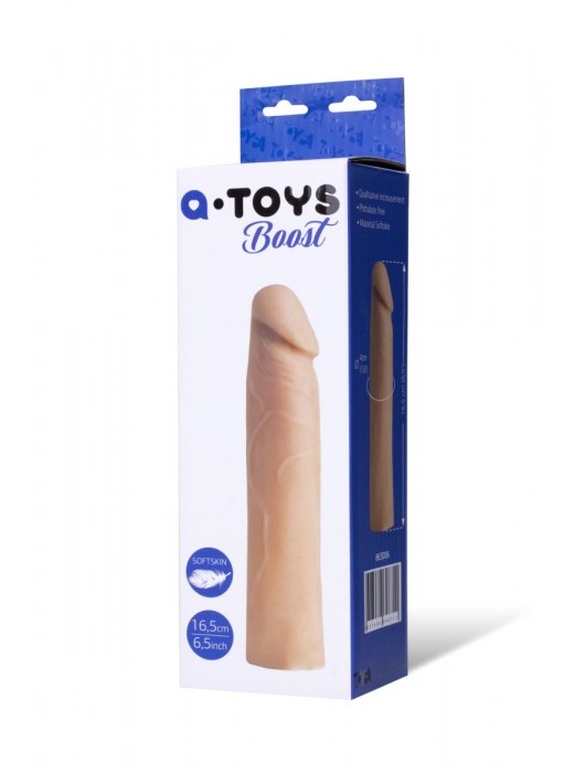 Реалистичная насадка с ярко выраженной головкой - 16,5 см. - A-toys - в Туле купить с доставкой