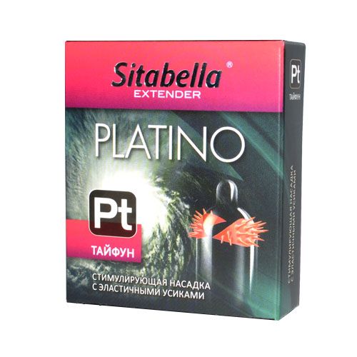 Стимулирующая насадка с шипиками по бокам Platino  Тайфун - Sitabella - купить с доставкой в Туле