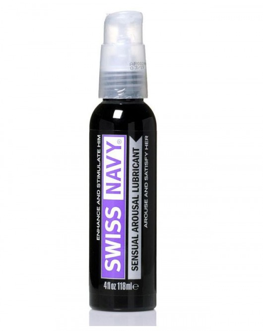 Возбуждающий гель-лубрикант на водной основе Sensual Arousal Lubricant  - 118 мл. - Swiss navy - купить с доставкой в Туле