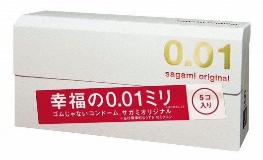 Супер тонкие презервативы Sagami Original 0.01 - 5 шт. - Sagami - купить с доставкой в Туле