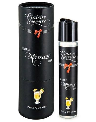 Массажное масло с ароматом пина колады Huile de Massage Gourmande Pina Colada - 59 мл. - Plaisir Secret - купить с доставкой в Туле