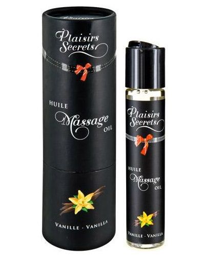 Массажное масло с ароматом ванили Huile de Massage Gourmande Vanille - 59 мл. - Plaisir Secret - купить с доставкой в Туле
