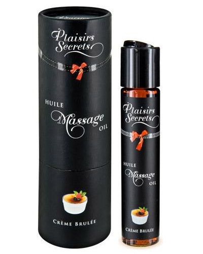 Массажное масло с ароматом крем брюле Huile de Massage Gourmande Creme Brulée - 59 мл. - Plaisir Secret - купить с доставкой в Туле