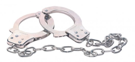 Наручники из металла с длинной цепочкой CHROME HANDCUFFS METAL HANDCUFFS W. KEY - NMC - купить с доставкой в Туле