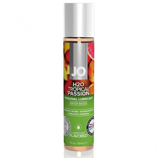 Смазка с ароматом тропических фруктов JO Flavored Tropical Passion - 30 мл. - System JO - купить с доставкой в Туле