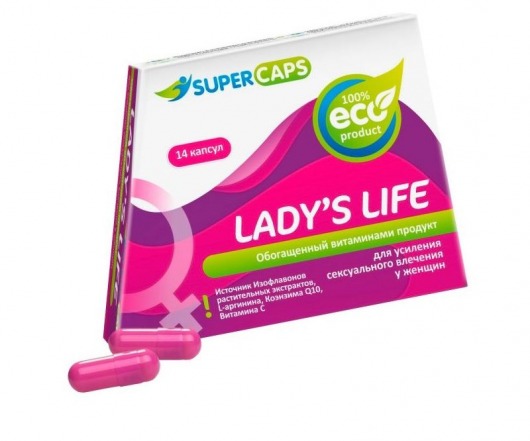 Возбуждающие капсулы Ladys Life - 14 капсул (0,35 гр.) - SuperCaps - купить с доставкой в Туле