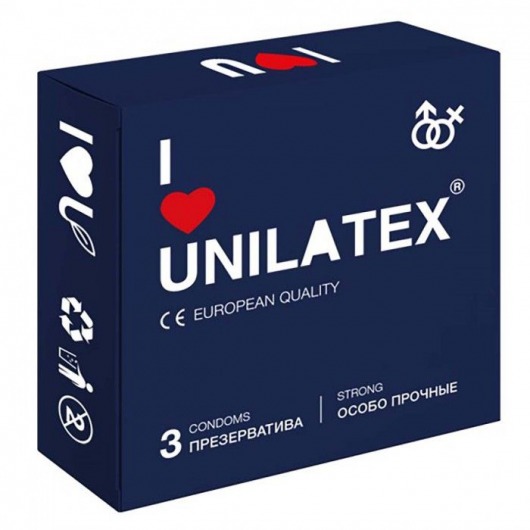 Ультрапрочные презервативы Unilatex Extra Strong - 3 шт. - Unilatex - купить с доставкой в Туле