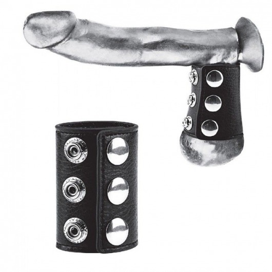 Утяжка на пенис на кнопочках 100% PVC STRAP WITH METAL SNAP - BlueLine - купить с доставкой в Туле