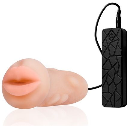 Мастурбатор-ротик с вибрацией REALSTUFF VIBRATING MASTURBATOR MOUTH - Dream Toys - в Туле купить с доставкой