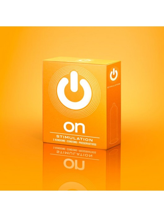 Презервативы ON) Stimulation с точками - 3 шт. - ON) - купить с доставкой в Туле